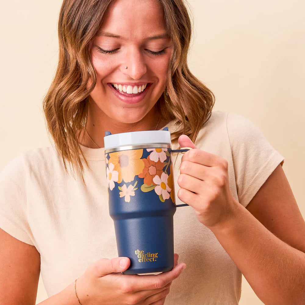 20 oz Mini On-the-Go Tumbler - Wild About You Navy