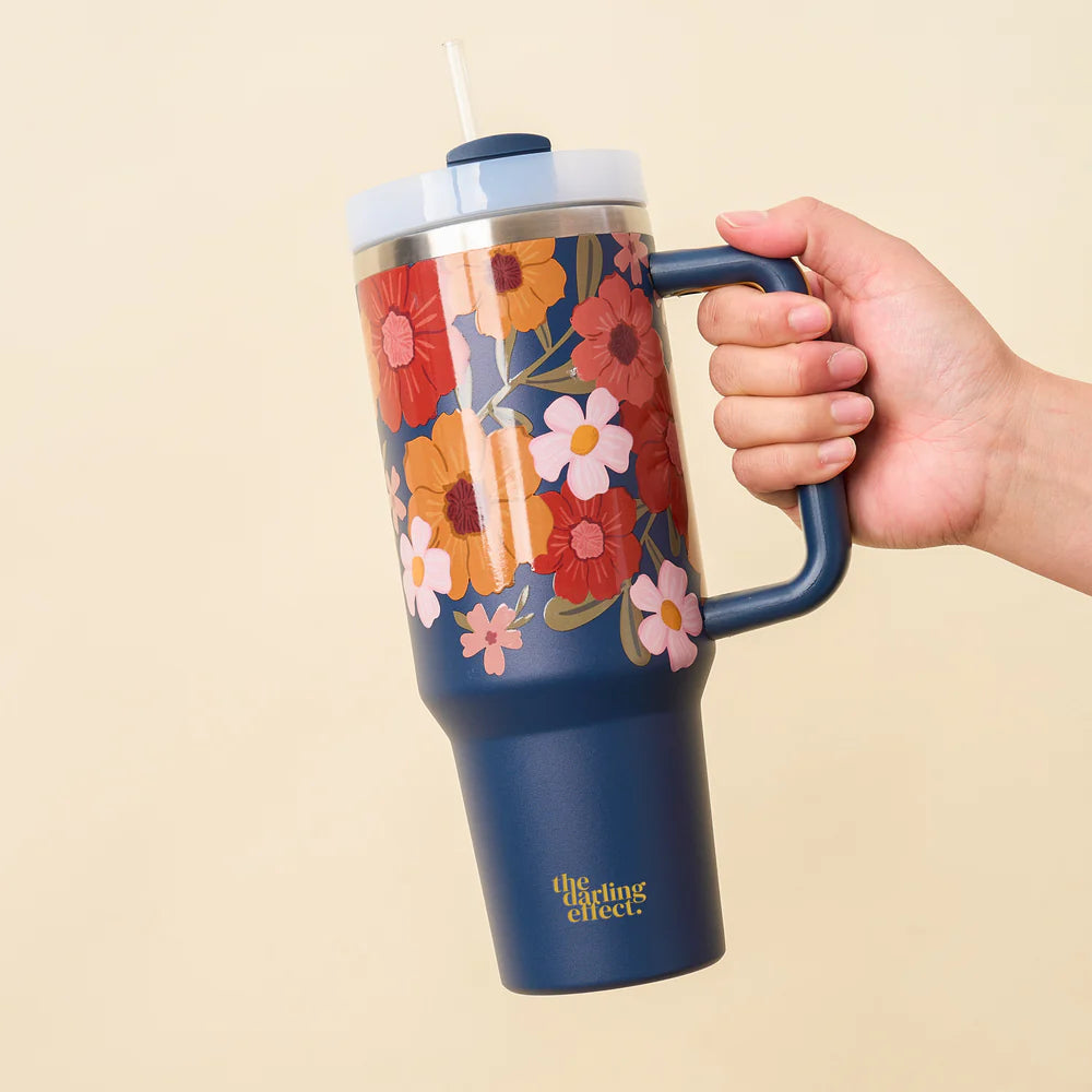 40 oz Take Me Everywhere Tumbler - Wild About You Navy