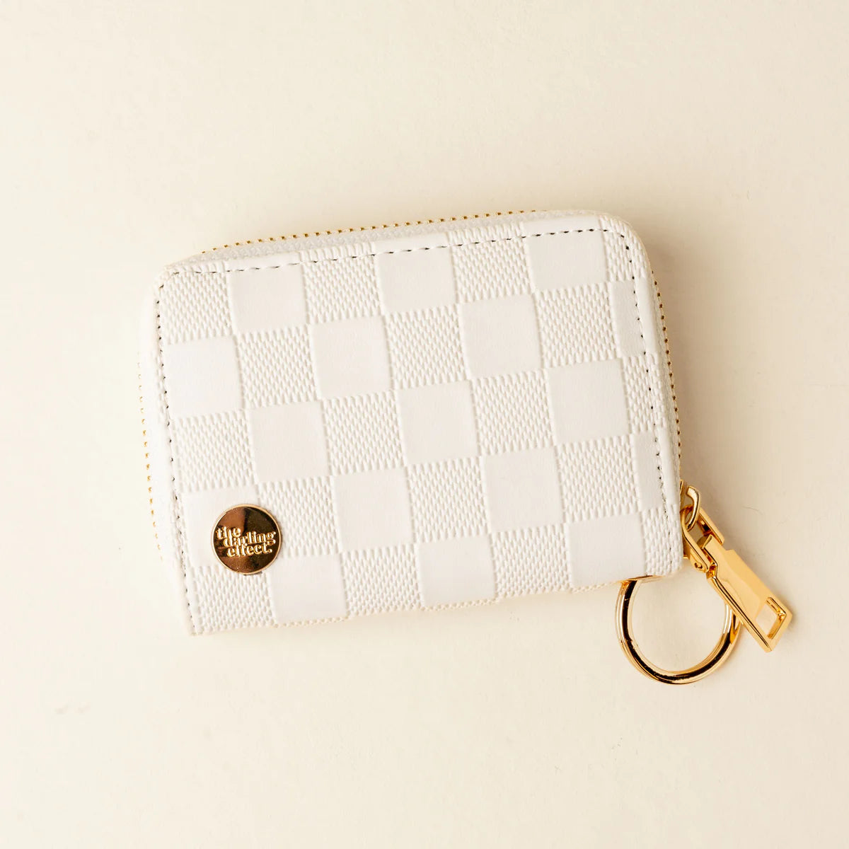Zip Around Wallet - Check White