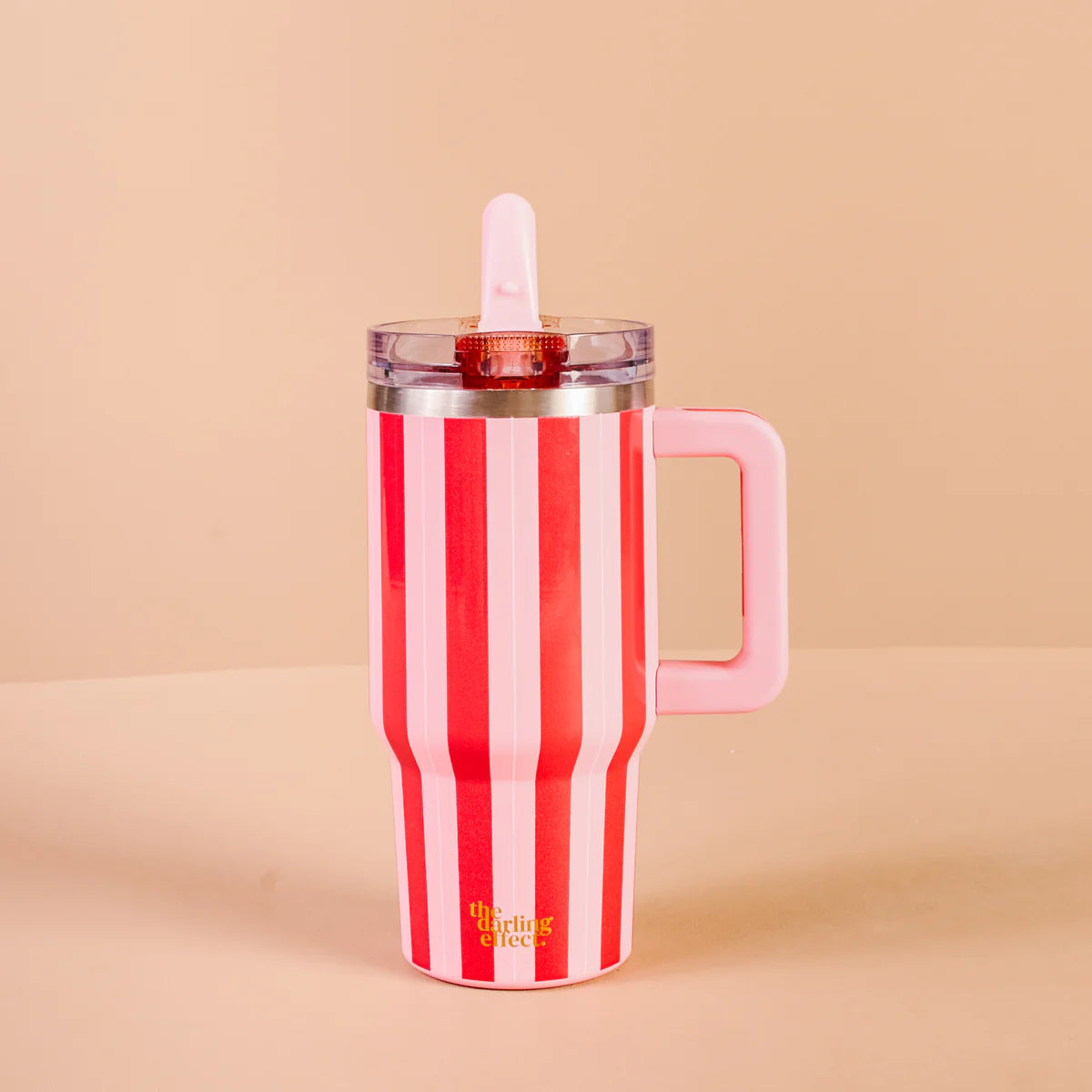 20 oz Lifestyle Flip Straw Tumbler - Peppermint Stripe