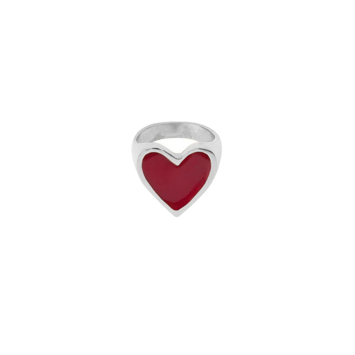 ANILLO I HEART YOU PLATA