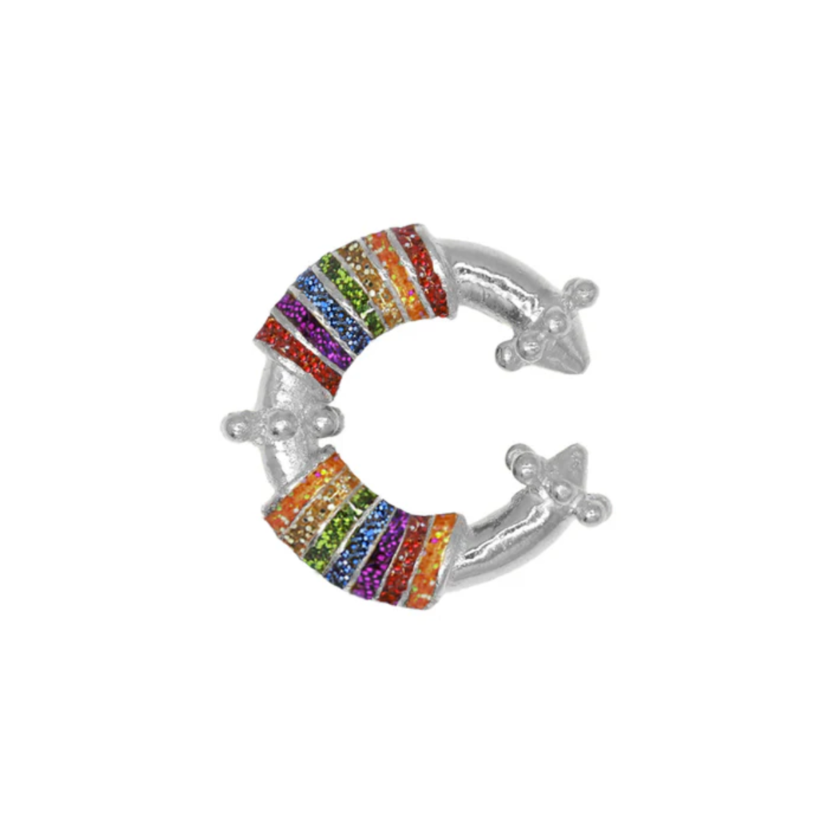 EARCUFF MAGIC STICK TWIRL PLATA