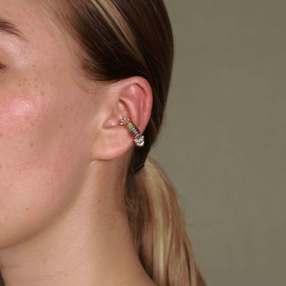 EARCUFF MAGIC STICK TWIRL PLATA