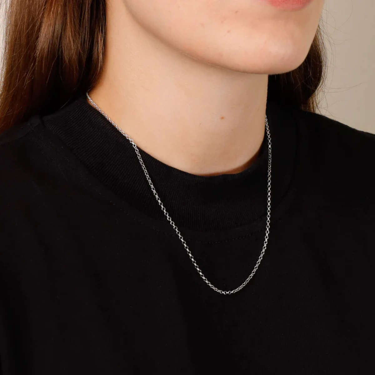 SINGLE CADENA PLATA 42CM