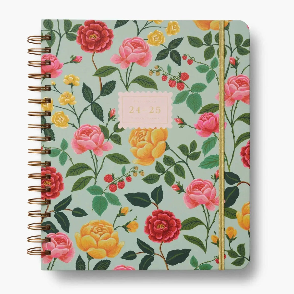 2025 Roses 17-Month Academic Hardcover Spiral Planner