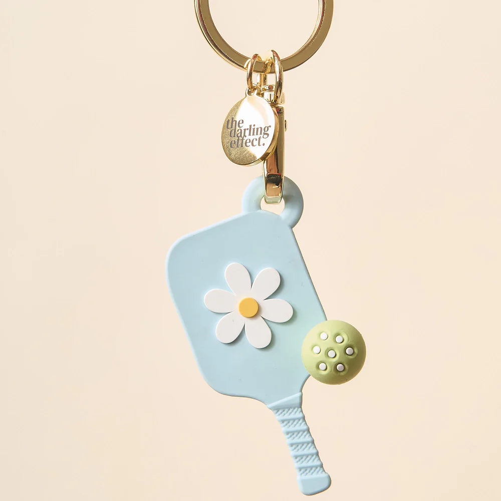 Pickleball Paddle Keychain - Aqua