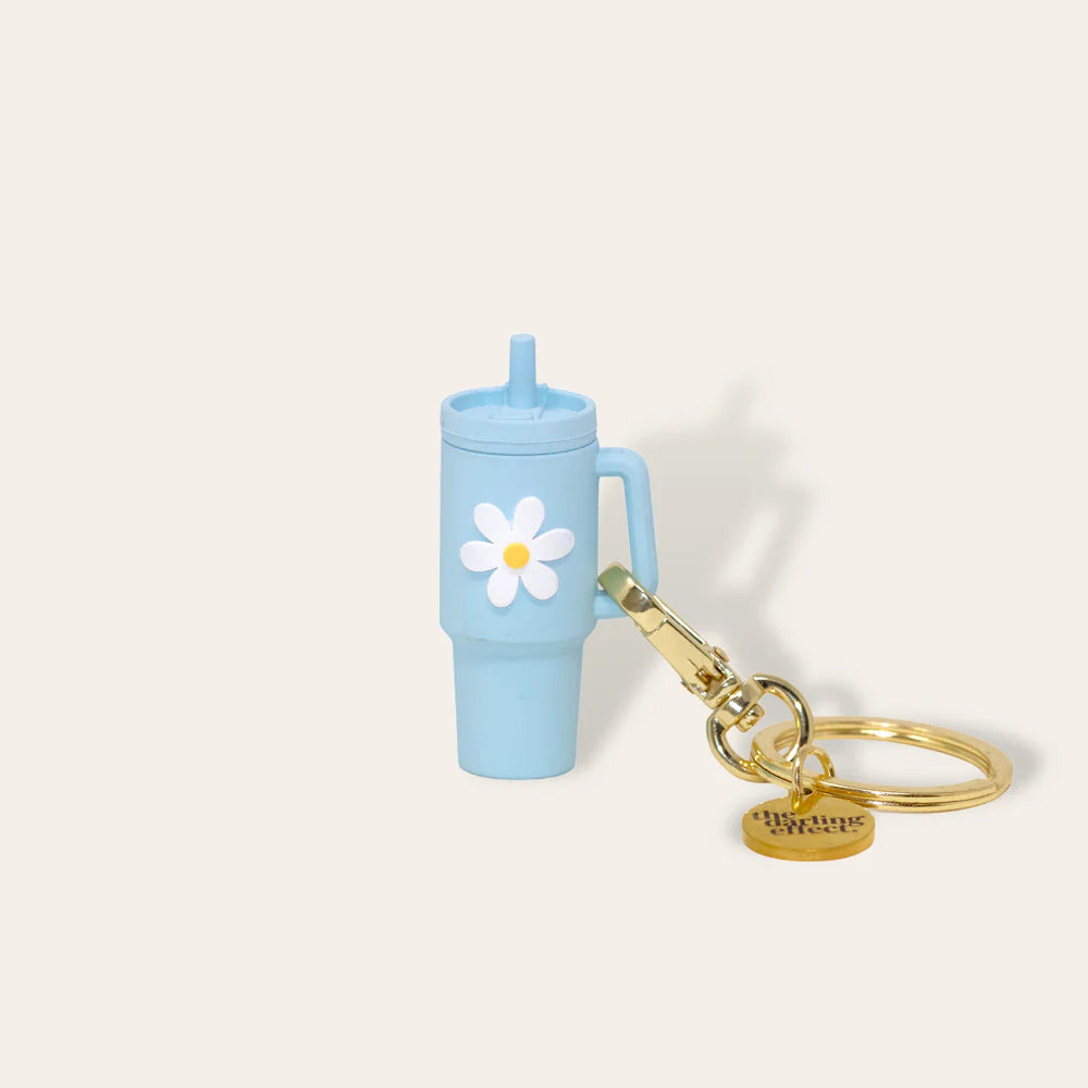 Tiny Tumbler Keychain - Aqua