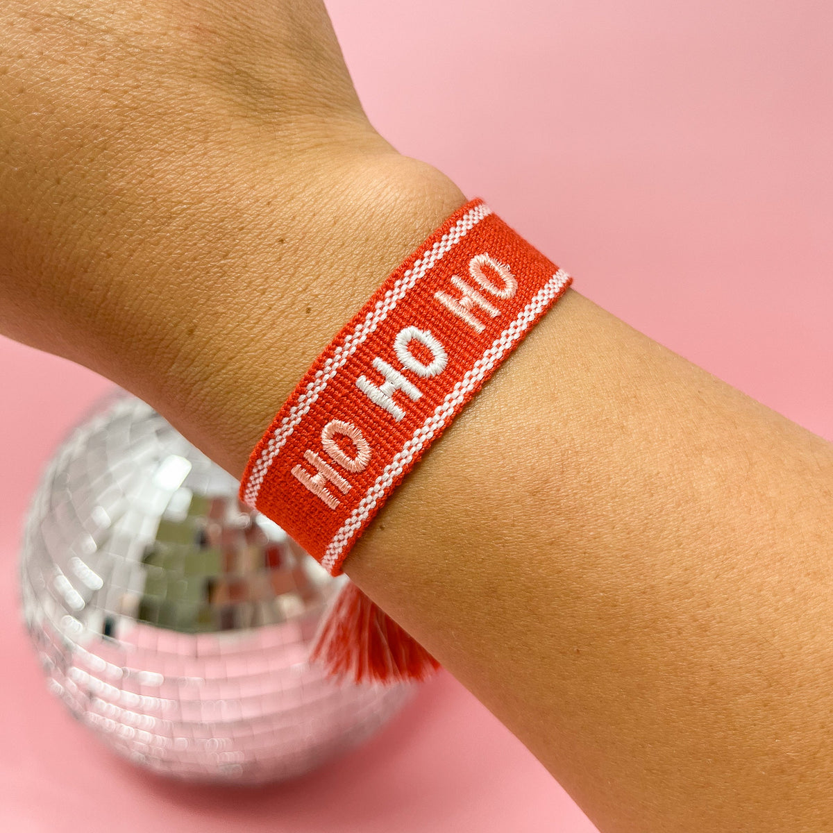 Holiday Woven Word Bracelets - Ho Ho Ho