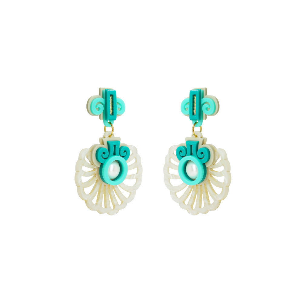 Shell &amp; Pearl Earrings